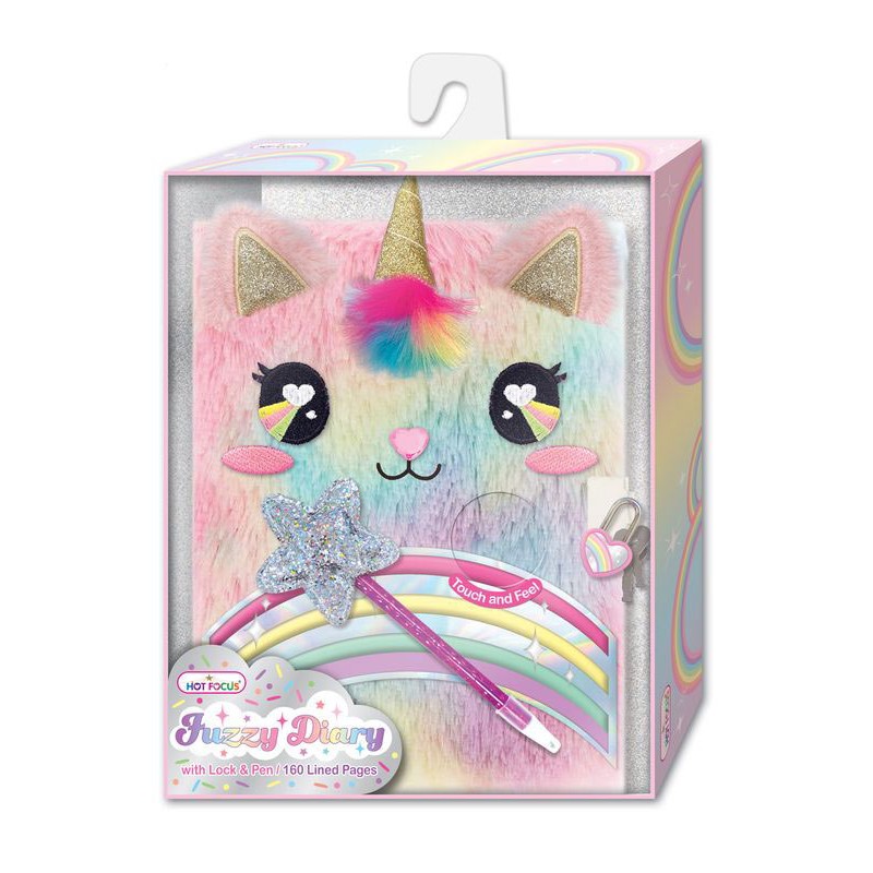 Diario Unicornio Con Textura De Peluche