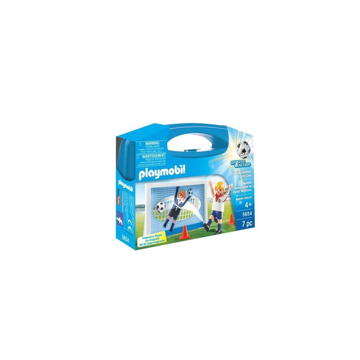 playmobil sports & action set de fútbol maletín