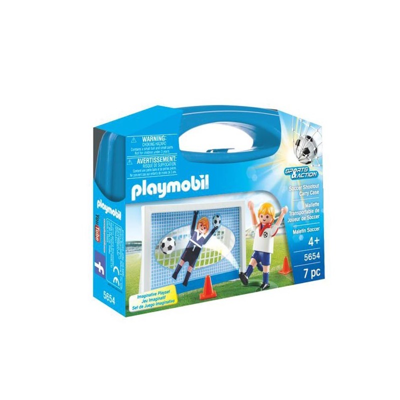 playmobil sports & action set de fútbol maletín