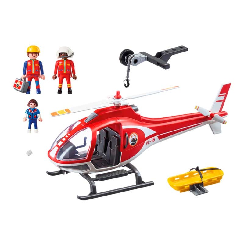 helicoptero de rescate playmobil