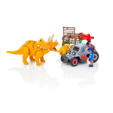 coche con triceratops