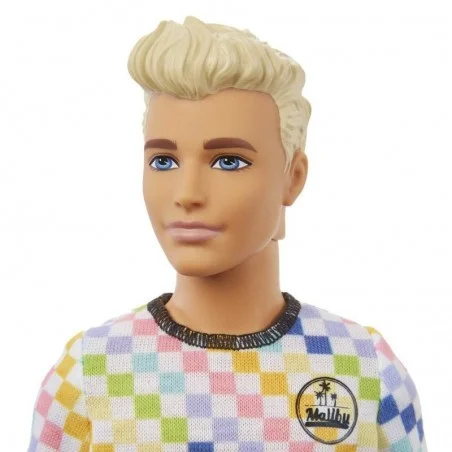 Barbie Ken Fashionista Rubio con Camiseta de Cuadros