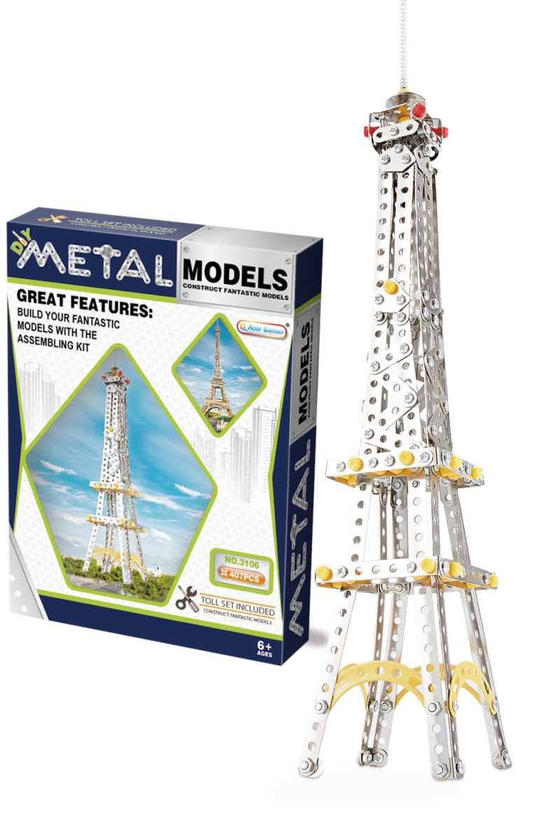 Torre Eiffel Bloque De Construcción Metálico 407