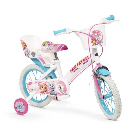 Bicicleta 14 pulgadas Patrulla Canina Blanca