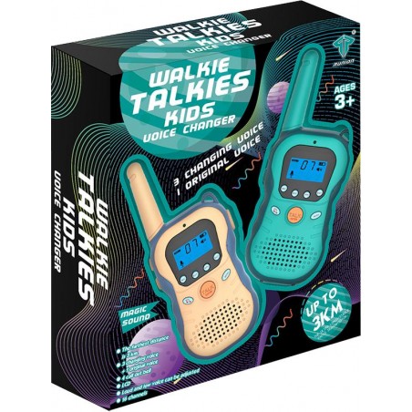 Walkie talkies con modificación de voz para niños