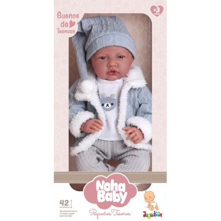 Muñeco bebé Noha Gris 42 cm