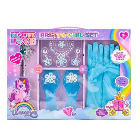 Playset de Princesa Azul con Zapatos y Joyas