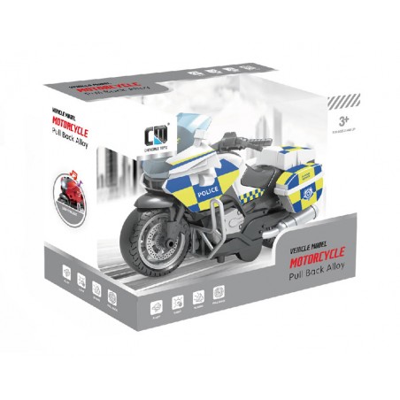 Moto de Policia con Motor Pull Back