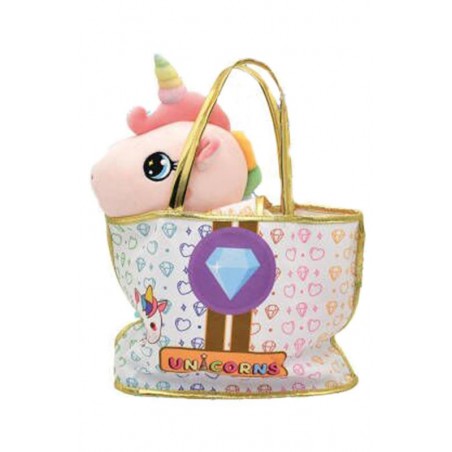 Bolso con unicornio de peluche