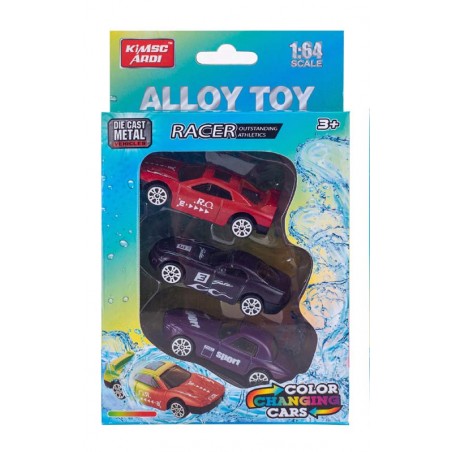 Pack de 3 coches Changing Color 1:64