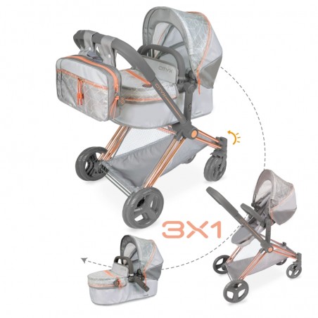 DeCuevas Carro de Muñecas 3 en 1 Plegable Cytix